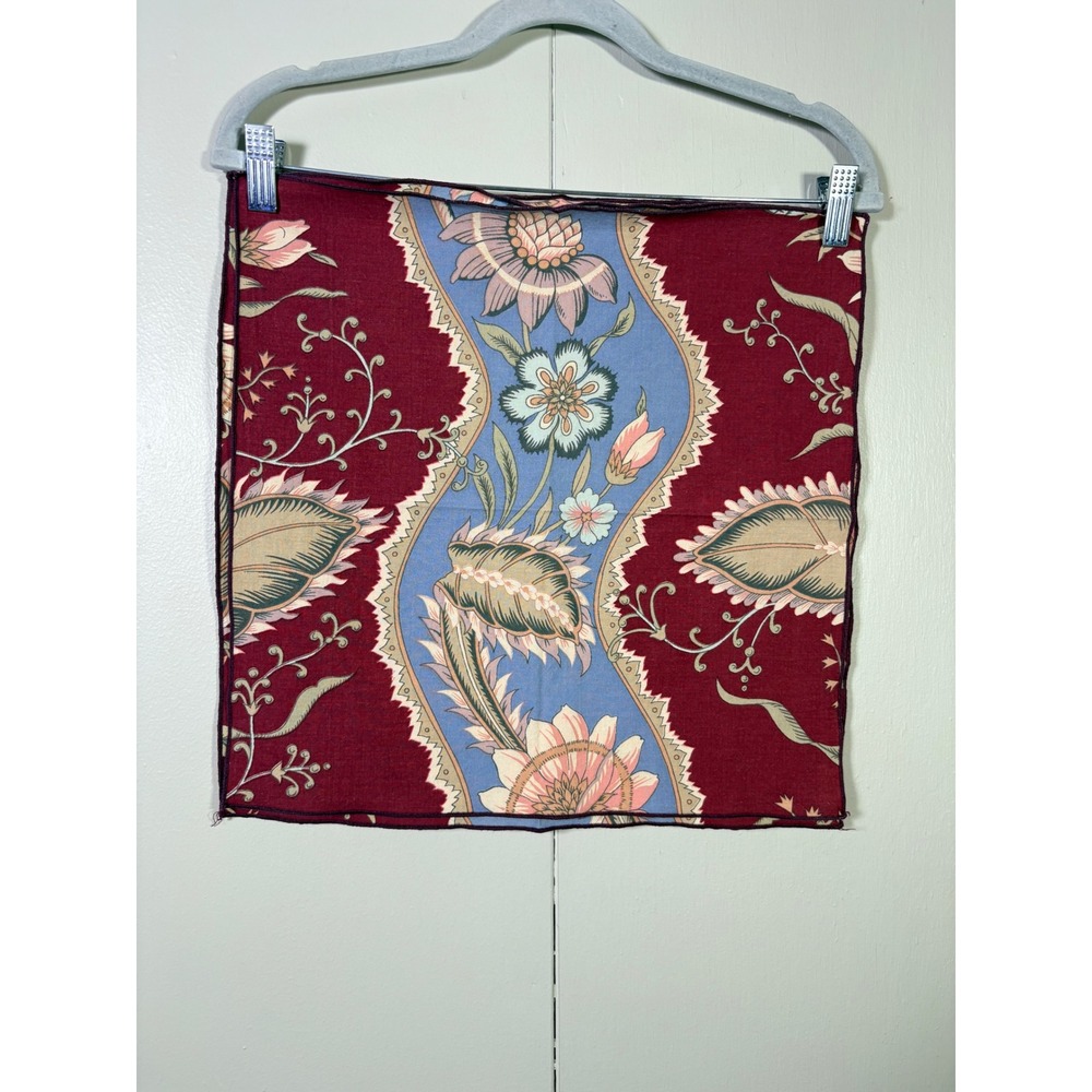 Vintage Floral Paisley Napkins Set of 3 15.5in Square Botanical Boho Cottage